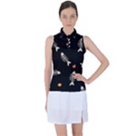 Pattern Design Seamless Fishbone Women s Sleeveless Polo T-Shirt
