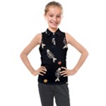 Pattern Design Seamless Fishbone Kids  Sleeveless Polo T-Shirt
