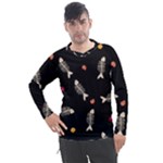 Pattern Design Seamless Fishbone Men s Pique Long Sleeve T-Shirt