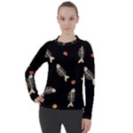Pattern Design Seamless Fishbone Women s Pique Long Sleeve T-Shirt