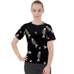 Pattern Design Seamless Fishbone Women s Sport Raglan T-Shirt