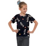 Pattern Design Seamless Fishbone Kids  Mesh Piece T-Shirt