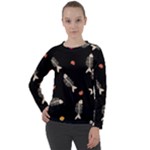 Pattern Design Seamless Fishbone Women s Long Sleeve Raglan T-Shirt