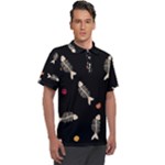 Pattern Design Seamless Fishbone Men s Polo T-Shirt