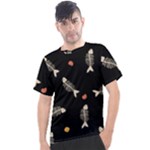 Pattern Design Seamless Fishbone Men s Sport Top
