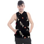 Pattern Design Seamless Fishbone Men s Sleeveless Hoodie