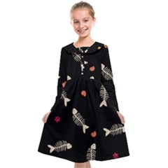 Pattern Design Seamless Fishbone Kids  Midi Sailor Dress from ArtsNow.com