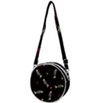 Pattern Design Seamless Fishbone Crossbody Circle Bag