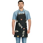 Pattern Design Seamless Fishbone Kitchen Apron