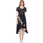 Pattern Design Seamless Fishbone High Low Boho Dress
