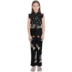 Kids  Sleeveless Ruffle Edge Band Collar Chiffon One Piece 