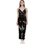 Pattern Design Seamless Fishbone V-Neck Camisole Jumpsuit