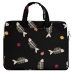 Pattern Design Seamless Fishbone MacBook Pro 15  Double Pocket Laptop Bag 
