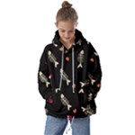 Pattern Design Seamless Fishbone Kids  Oversized Hoodie