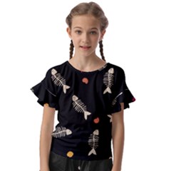 Kids  Cut Out Flutter Sleeves 