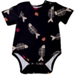Pattern Design Seamless Fishbone Baby Short Sleeve Bodysuit