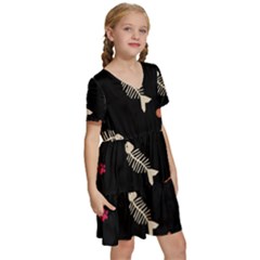Kids  Short Sleeve Tiered Mini Dress 