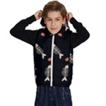 Pattern Design Seamless Fishbone Kids  Stylish Hooded Puffer Vest