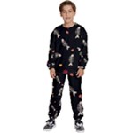 Pattern Design Seamless Fishbone Kids  Sweatshirt set