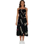 Pattern Design Seamless Fishbone Sleeveless Shoulder Straps Boho Dress