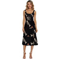 Women s Sleeveless Corset Midi Dress 