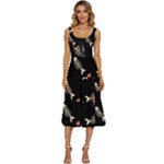 Pattern Design Seamless Fishbone Women s Sleeveless Corset Midi Dress