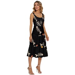 Women s Sleeveless Corset Midi Dress 