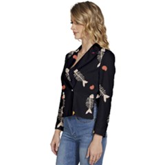 Women s Long Sleeve Revers Collar Cropped Jacket 