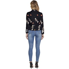 Women s Long Sleeve Revers Collar Cropped Jacket 