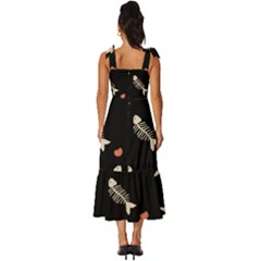 Tie-Strap Tiered Midi Chiffon Dress 