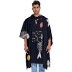 Pattern Design Seamless Fishbone Men s Hooded Rain Ponchos