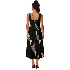 Square Neckline Tiered Midi Dress 