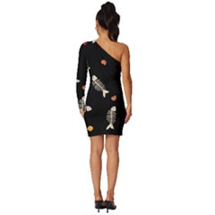 Long Sleeve One Shoulder Mini Dress 