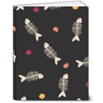 Pattern Design Seamless Fishbone 7  x 9  Hardcover Notebook