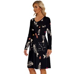 Long Sleeve Dress With Pocket 