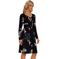 Long Sleeve Dress With Pocket 