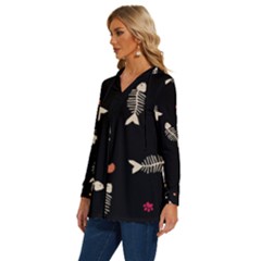 Long Sleeve Drawstring Hooded Top 