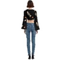 Trumpet Sleeve Cropped Top 