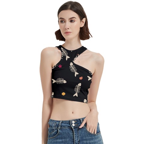 Pattern Design Seamless Fishbone Cut Out Top from ArtsNow.com