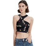 Pattern Design Seamless Fishbone Cut Out Top