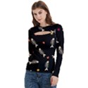 Women s Cut Out Long Sleeve T-Shirt 