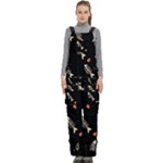 Pattern Design Seamless Fishbone Women s Side Zip Front Pouch Ski And Snowboard Bib Pants	