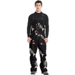Pattern Design Seamless Fishbone Men s Front Zip Ski And Snowboard Bib Pants