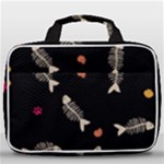Pattern Design Seamless Fishbone Travel Toiletry Bag With Hanging Hook