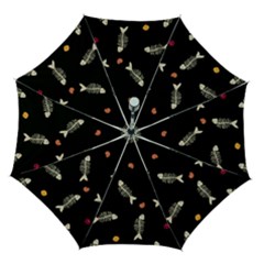 Pattern Design Seamless Fishbone Automatic Folding Umbrella with Case (Medium) from ArtsNow.com