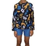 Pattern Design Seamless Texture Kids  Long Sleeve Swimwear