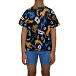 Pattern Design Seamless Texture Kids  Short Sleeve Swimwear