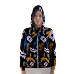 Pattern Design Seamless Texture Women s Hooded Windbreaker