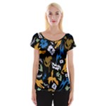 Pattern Design Seamless Texture Cap Sleeve Top