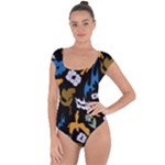 Pattern Design Seamless Texture Short Sleeve Leotard 